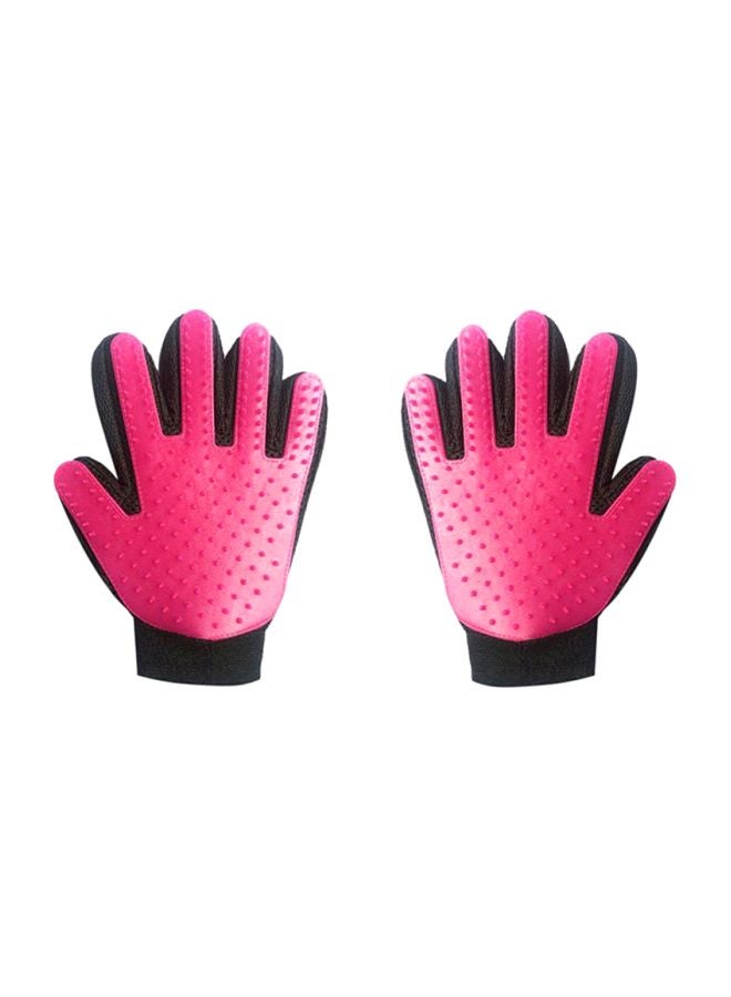 OUTAD Hair Removal Grooming And Bathing Gloves Pink/Black 23x16.8x0.5cm - Image 1