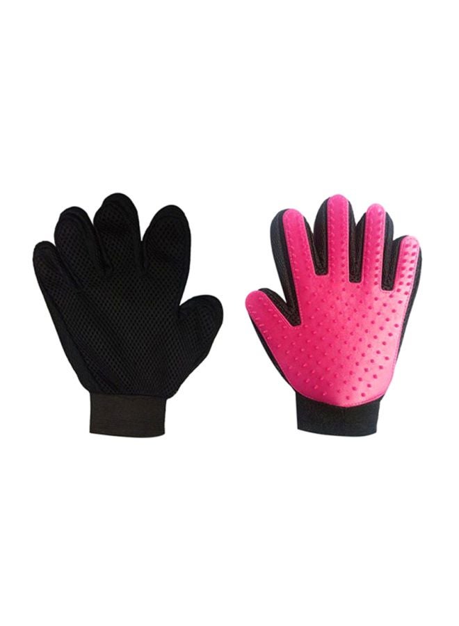 OUTAD Hair Removal Grooming And Bathing Gloves Pink/Black 23x16.8x0.5cm - Image 2