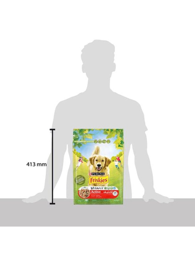 PURINA - Friskies VitaFit Active Beef Dry Food Multicolour 3kg - Image 1