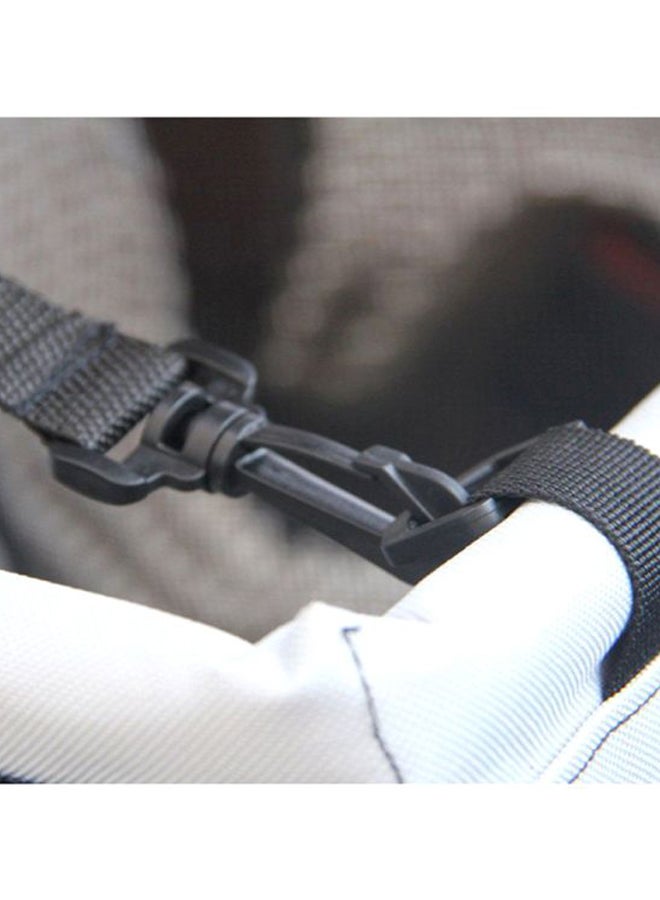 أوتاد مقعد الحيوانات الأليفة المزود برباط من النايلون المضاد للماء في السيارة أسود / رمادي فاتح 40x25x30سم - Image 4