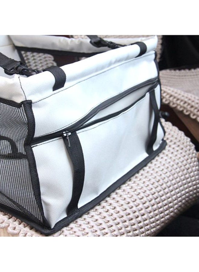 أوتاد مقعد الحيوانات الأليفة المزود برباط من النايلون المضاد للماء في السيارة أسود / رمادي فاتح 40x25x30سم - Image 5