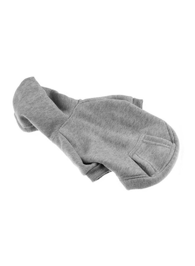 أوتاد معطف شتوي ناعم بتصميم غطاء رأس رمادي 22x16x0.5سم - Image 2