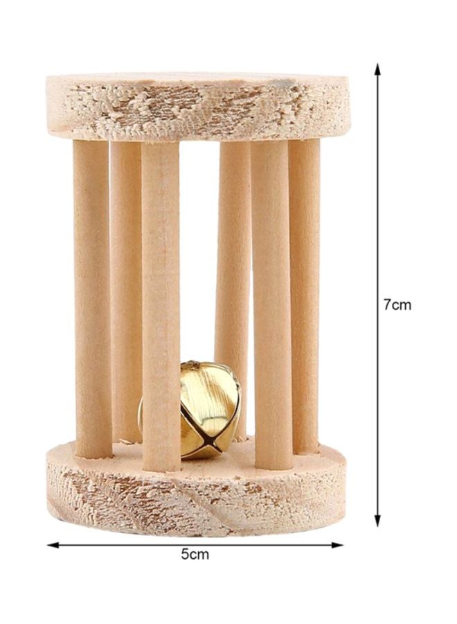 Non-Toxic Small Dumbbells Chew Toy Beige 9x6x6cm
