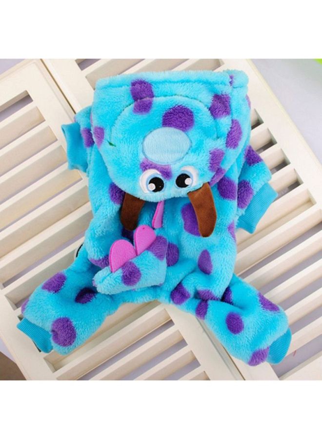 OUTAD Cartoon Print Warm Coat With Hoodie Blue/Purple Myard - Image 4