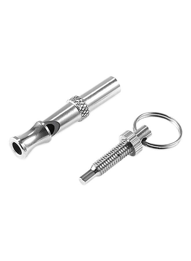 Adjustable Training Whistle With Keychain Silver 5x0.8x0.8cm - v1611847803/N13246102A_1