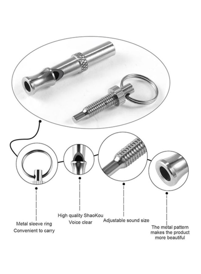 OUTAD - Adjustable Training Whistle With Keychain Silver 5x0.8x0.8cm - Image 1