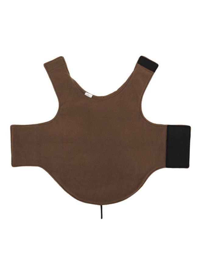 OUTAD Warm Double-Sided Polar Fleece Coat Brown 43x0.5x72cm  - Image 2