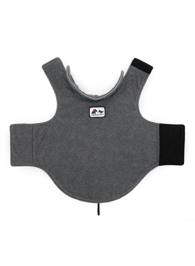 أوتاد معطف من الصوف القطبي يمكن ارتداؤه على الوجهين يوفر الدفء رمادي 47x0.5x80سم - Image 2