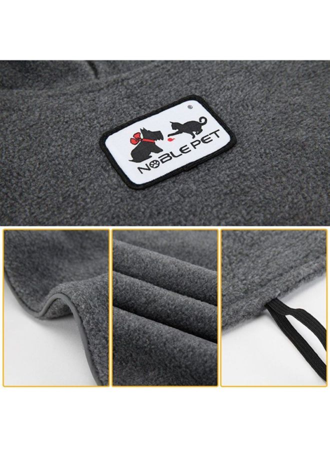 أوتاد معطف من الصوف القطبي يمكن ارتداؤه على الوجهين يوفر الدفء رمادي 47x0.5x80سم - Image 4