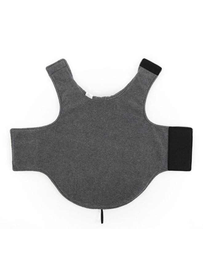 أوتاد معطف من الصوف القطبي يمكن ارتداؤه على الوجهين يوفر الدفء رمادي 47x0.5x80سم - Image 3