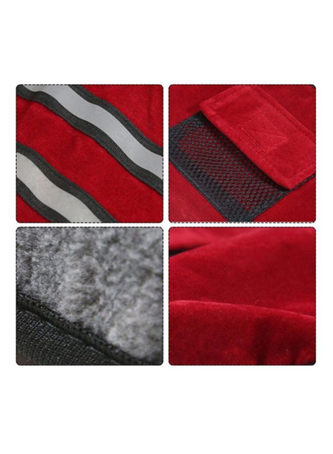 OUTAD Winter Coat With Reflective Belt Red/White/Black 85x0.5x48cm - Image 2