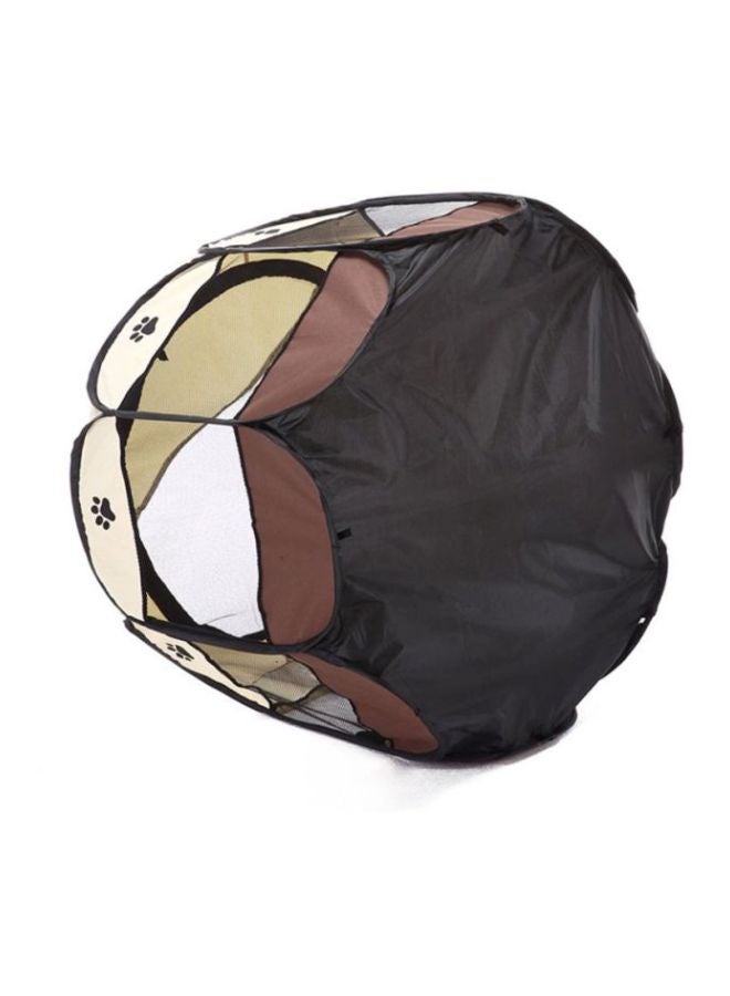 أوتاد بيت ثماني الأضلاع للحيوانات الأليفة بني/ أسود/ أبيض 52x5x24سم - Image 3