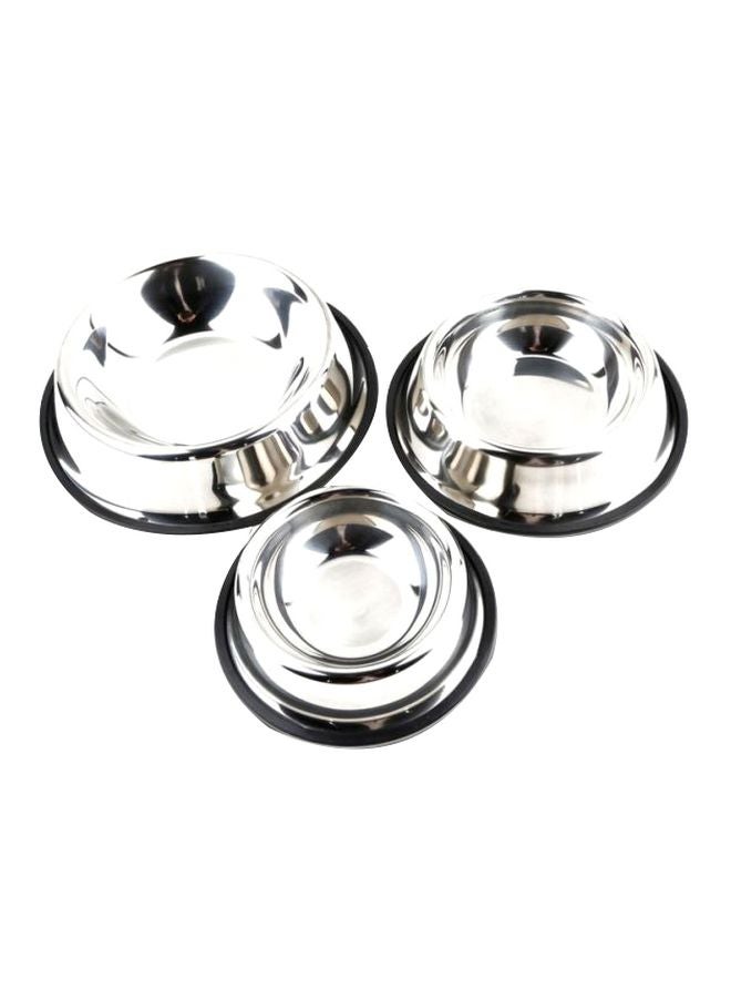 أوتاد وعاء إطعام للحيوانات الأليفة فضي 8x26x26سم - Image 1