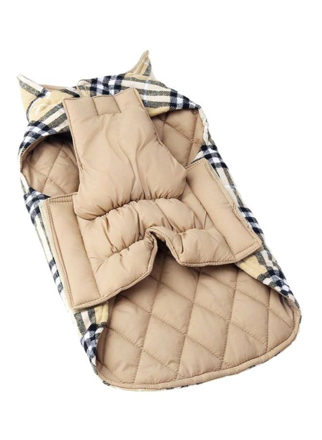 أوتاد جاكيت شتوي مضاد للماء يمكن ارتداؤه على الوجهين بيج/أسود/أبيض - Image 1