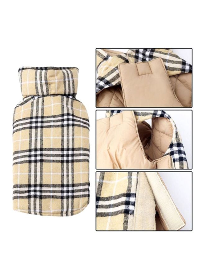 أوتاد جاكيت شتوي مضاد للماء يمكن ارتداؤه على الوجهين بيج/أسود/أبيض - Image 4