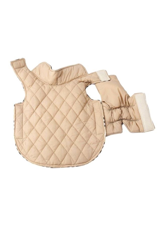 أوتاد جاكيت شتوي مضاد للماء يمكن ارتداؤه على الوجهين بيج/أسود/أبيض - Image 5