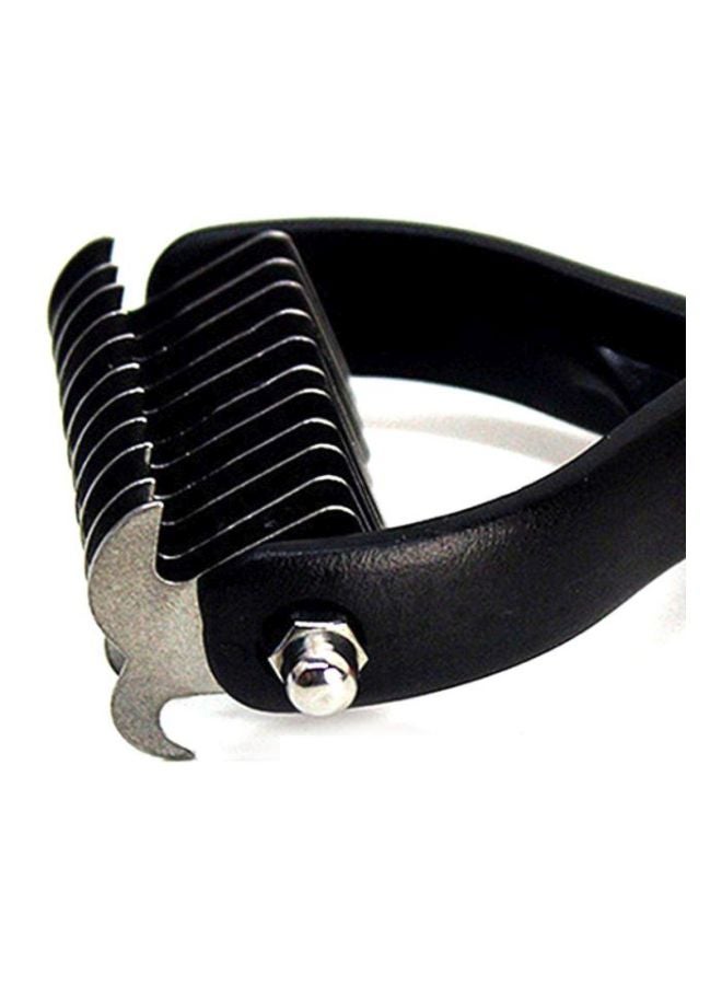 أوتاد فرشاة ذات وجهين مزودة بشفرات لتهذيب شعر الحيوانات الأليفة وإزالة زوائد الشعر وردي/أسود - Image 2