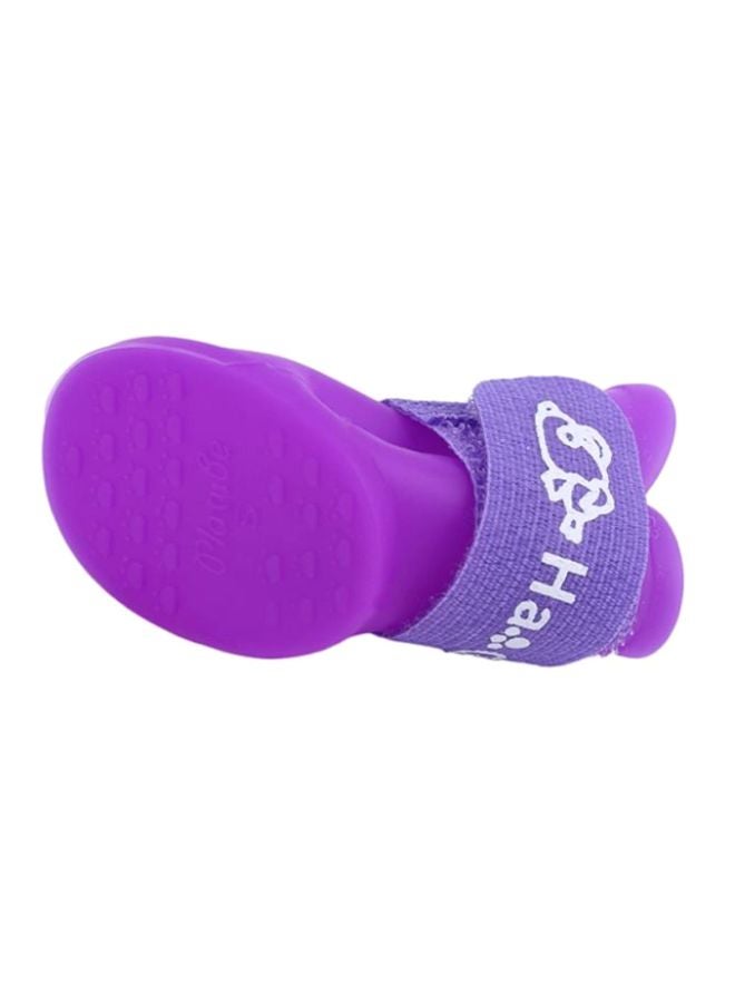 OUTAD Waterproof Rain Boots Purple/White 4.3x3.3x4.3cm  - Image 3