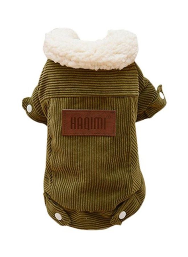 OUTAD Berber Fleece Winter Coat Olive/White 29x1x42cm  - Image 1