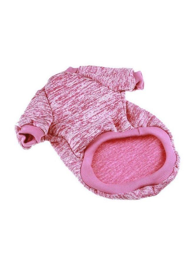 أوتاد سترة كاجوال شتوية للحيوانات الأليفة مزودة بغطاء للرأس وردي 30x0.5x21سم - Image 2