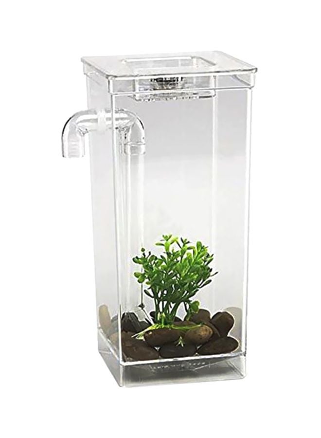 أوتاد حوض أسماك كامل صغير الحجم شفاف 14.3x25.5x10.5سم - Image 1