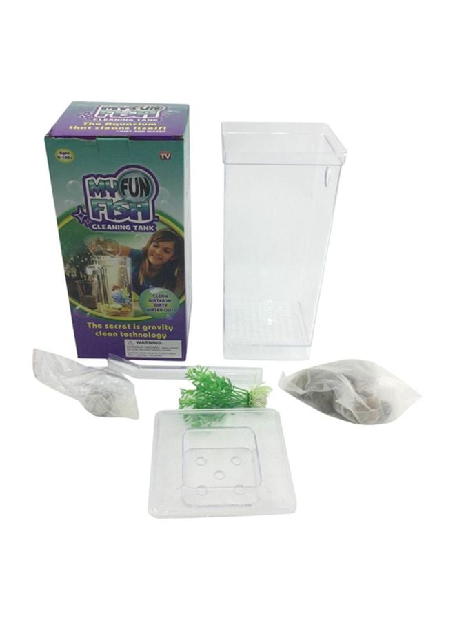 أوتاد حوض أسماك كامل صغير الحجم شفاف 14.3x25.5x10.5سم - Image 2