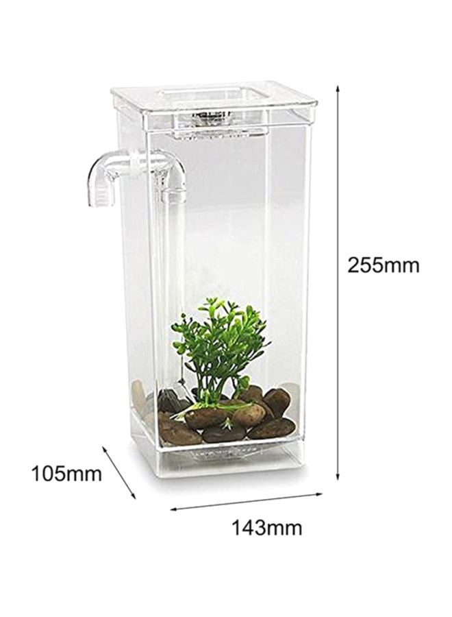 أوتاد حوض أسماك كامل صغير الحجم شفاف 14.3x25.5x10.5سم - Image 3
