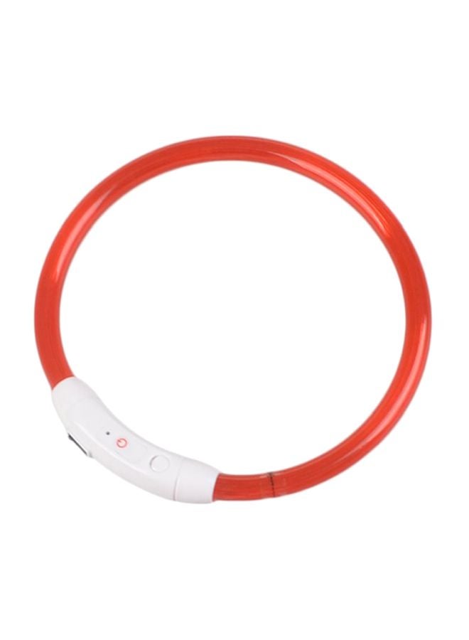 أوتاد عقد USB مضيء على شكل طوق لحيوانات أليفة أحمر/أبيض 50x50x1سم - Image 2