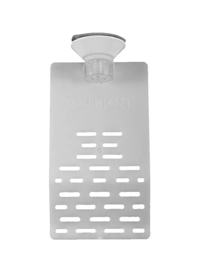 Turtle Aquarium Float Decoration Platform White/Silver 14x8x1cm
