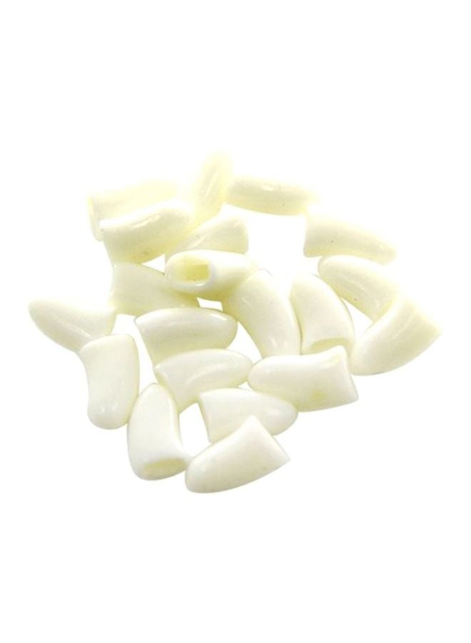 بلولانز طقم أغطية أظافر توضع على أظافر الحيوان الأليف مكون من 20 قطعة أبيض Medium