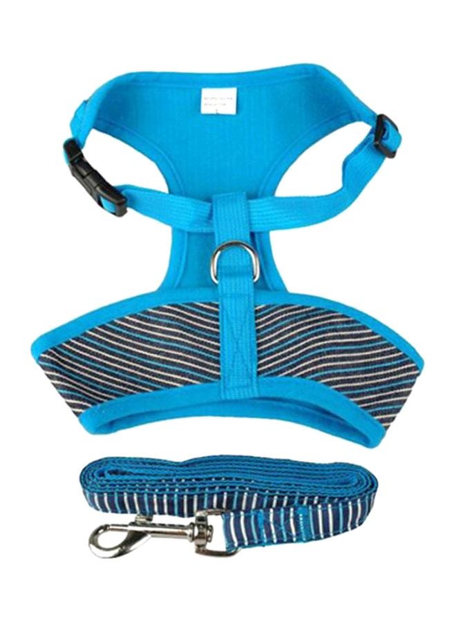 بلولانز فيست مخطط بحزام أمان قابل للتعديل مع رسن بحزام أزرق/ أسود/ رمادي - Image 2