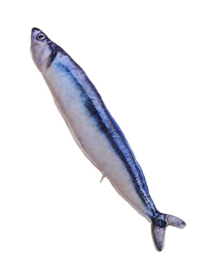 أوتاد لعبة محشوة على شكل سمكة أبيض/أزرق/رمادي 200x80x20ملليلتر - Image 1