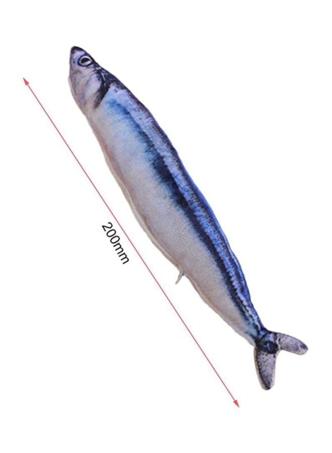 أوتاد لعبة محشوة على شكل سمكة أبيض/أزرق/رمادي 200x80x20ملليلتر - Image 2