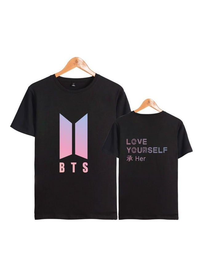 BTS Printed T-Shirt Black/Pink - v1611857784/N44045437V_1