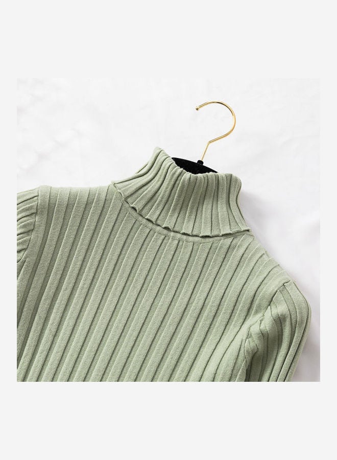 جولي بلوفر سادة برقبة عالية أخضر - Image 3