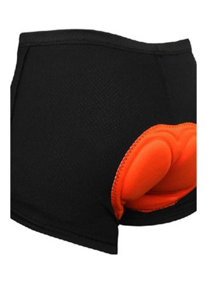 JOLLY Polyester Cycling Shorts With 3D Pad Black/Orange  - Image 3