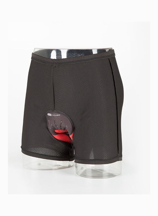 JOLLY Polyester Cycling Shorts With 3D Pad Black/Orange  - Image 1