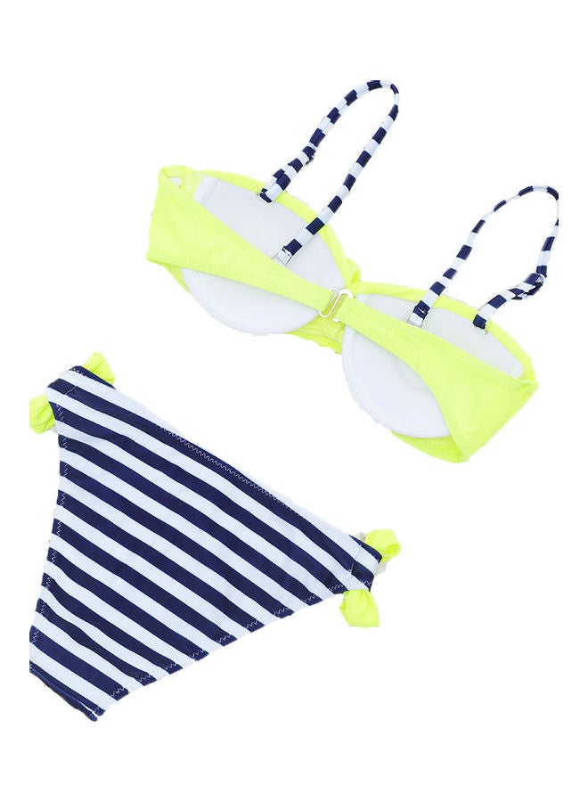 جولي طقم بكيني مخطط أصفر/أزرق - Image 2