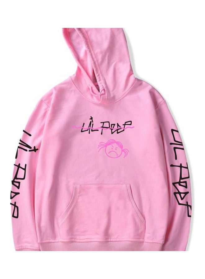 European Trend Street Style Lil Peep Couples Hoodie Pink