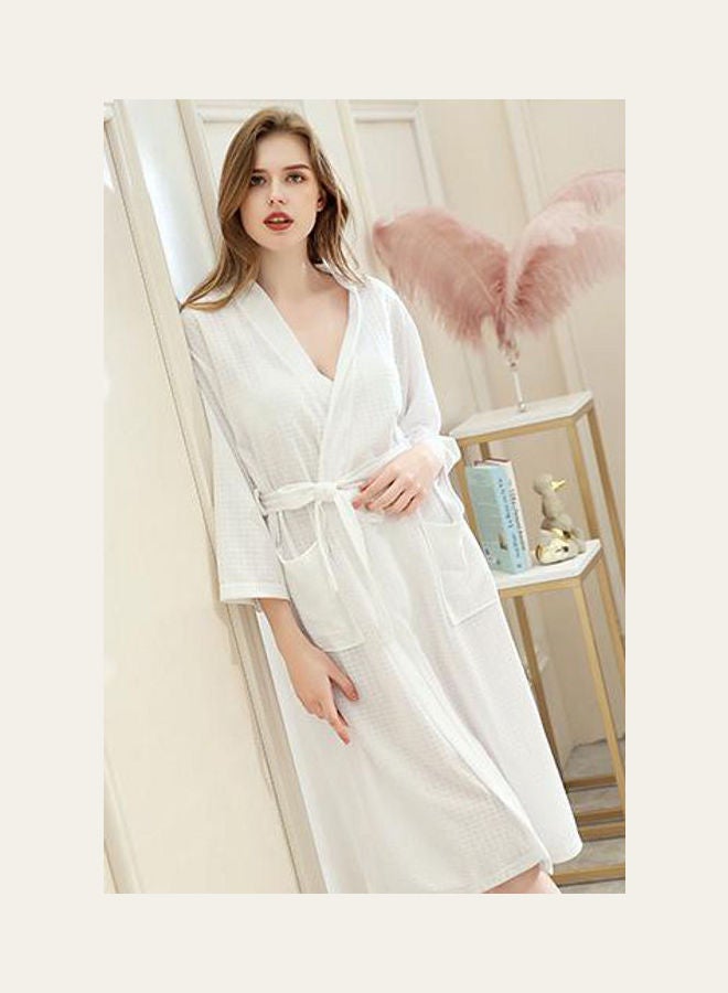 Three-Quarter Sleeves Nightgown White - v1611857913/N44046649V_2