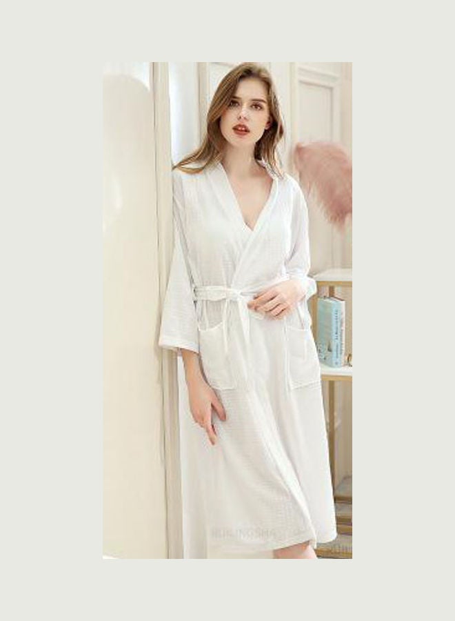 Three-Quarter Sleeves Nightgown White - v1611857913/N44046649V_5