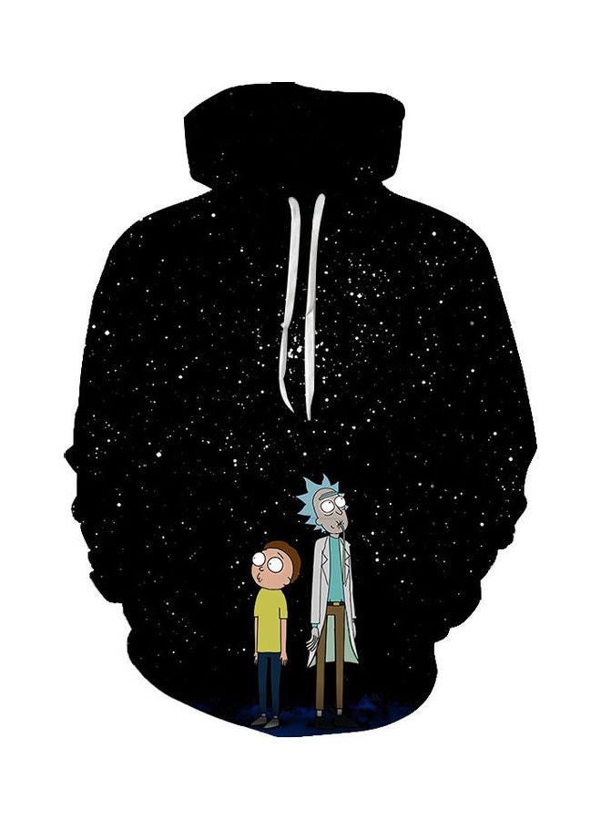 جولي - هودي بطبعة رقمية ثلاثية الأبعاد بتصميم الليل وشخصيات مسلسل "Rick And Morty" متعدد الألوان - Image 1