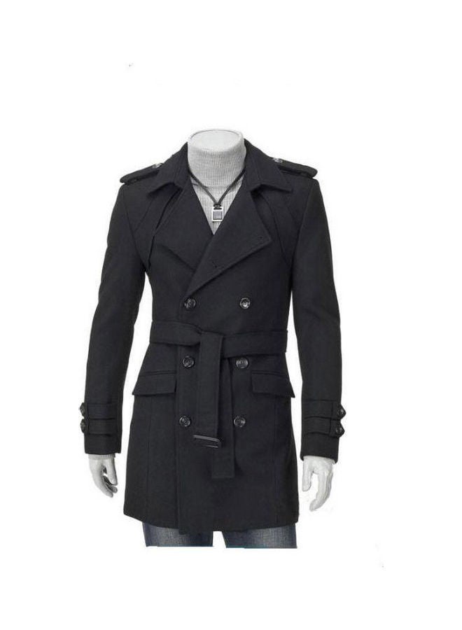 جولي معطف إيبوليت بصفّين من الأزرار. أسود - Image 1