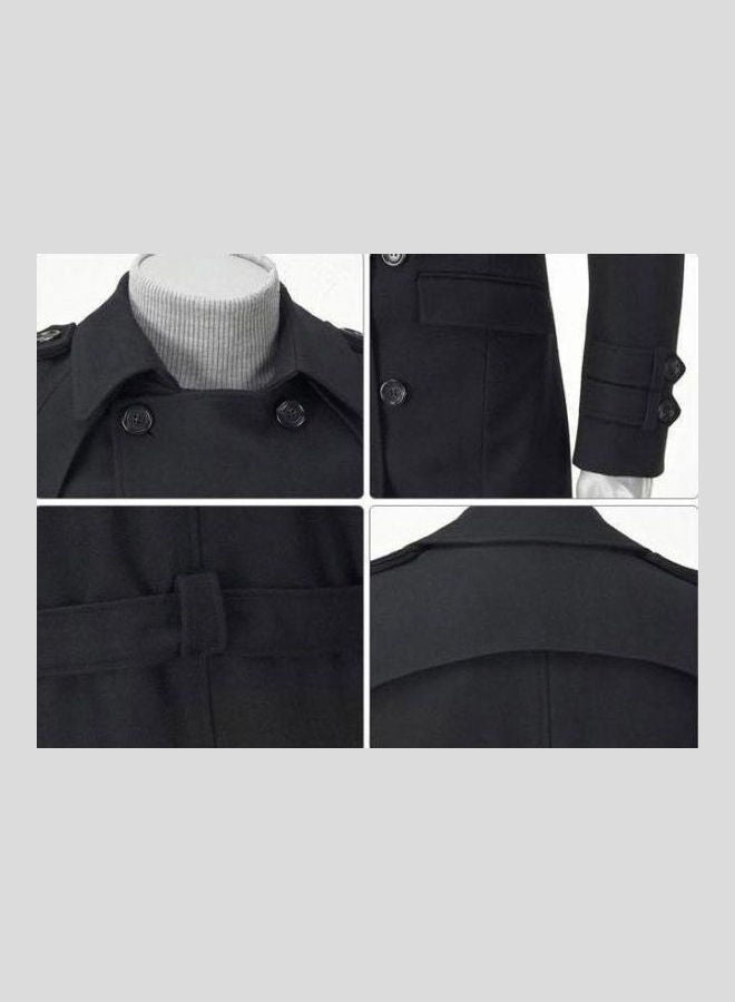 جولي معطف إيبوليت بصفّين من الأزرار. أسود - Image 2