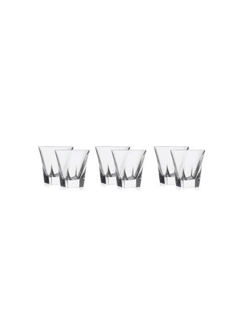 RCR Glass Drinkware Set Of 6 Pieces Clear