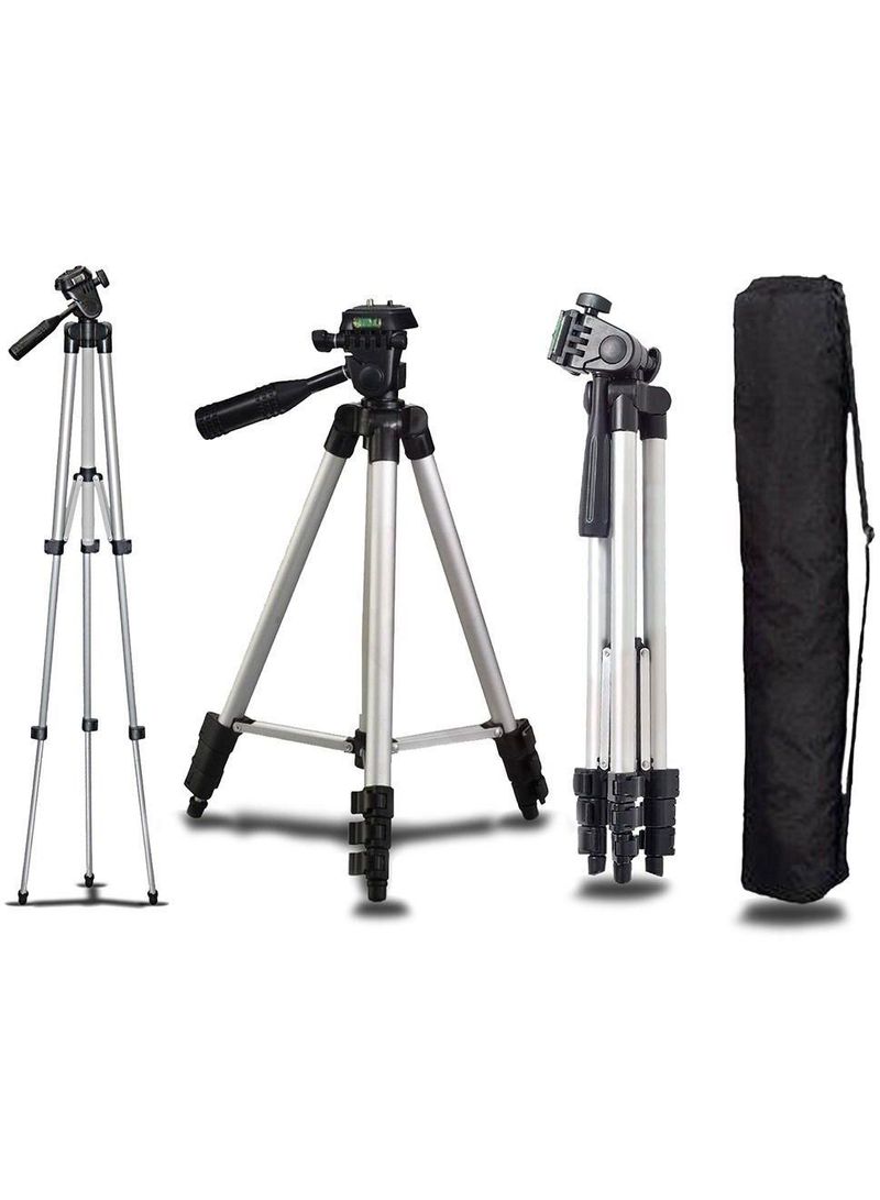 Camera Tripod Mount Stand Holder Legs Extendable For iPhone & Samsung [BTX-6] Silver  - Image 1
