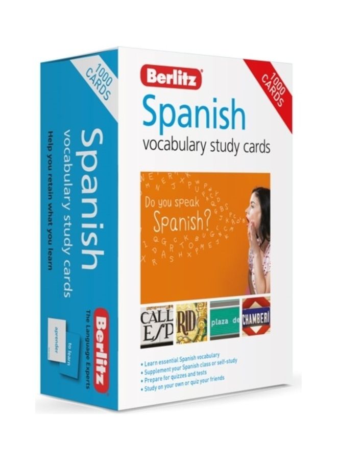 Berlitz Vocabulary Study Cards Spanish (Language Flash Cards) English by Berlitz Publishing Company