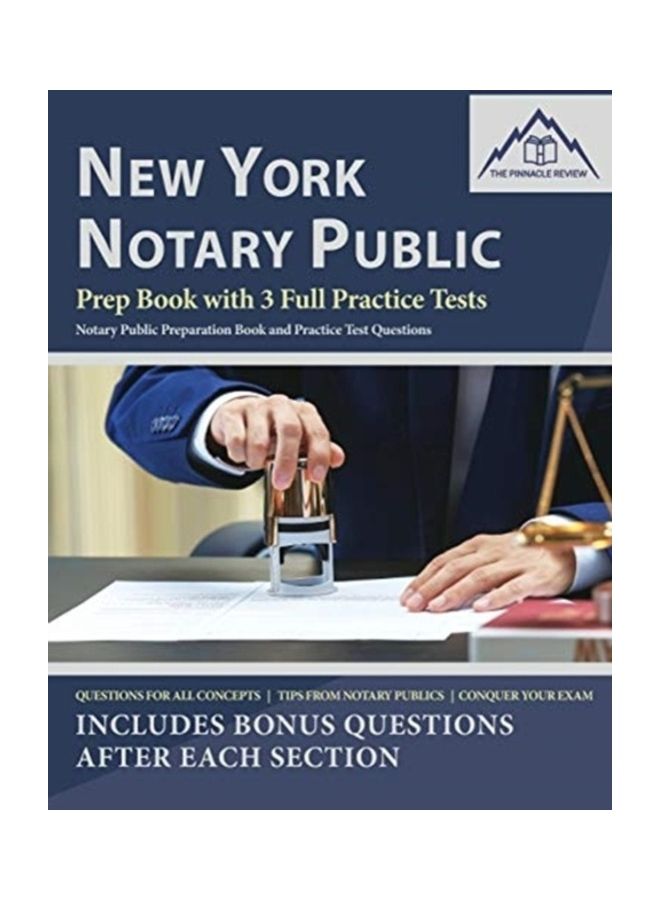 New York Notary Public Prep Book with 3 Full Practice Tests Paperback English by Review The Pinnacle