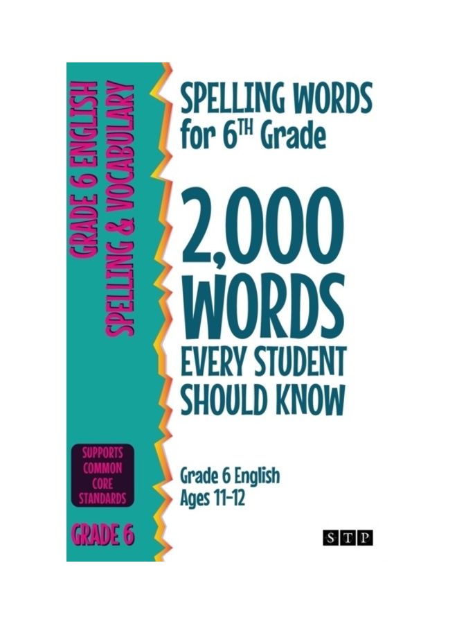 Spelling Words For 6th Grade paperback english