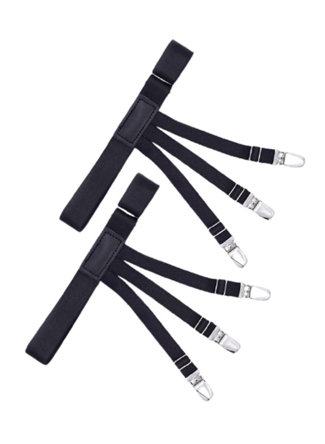 Generic 1 Pair Men's Shirt Holder Straps Black  - Image 2